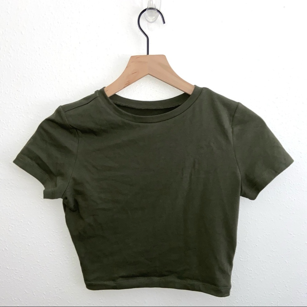 NWT green wild fable crop top
